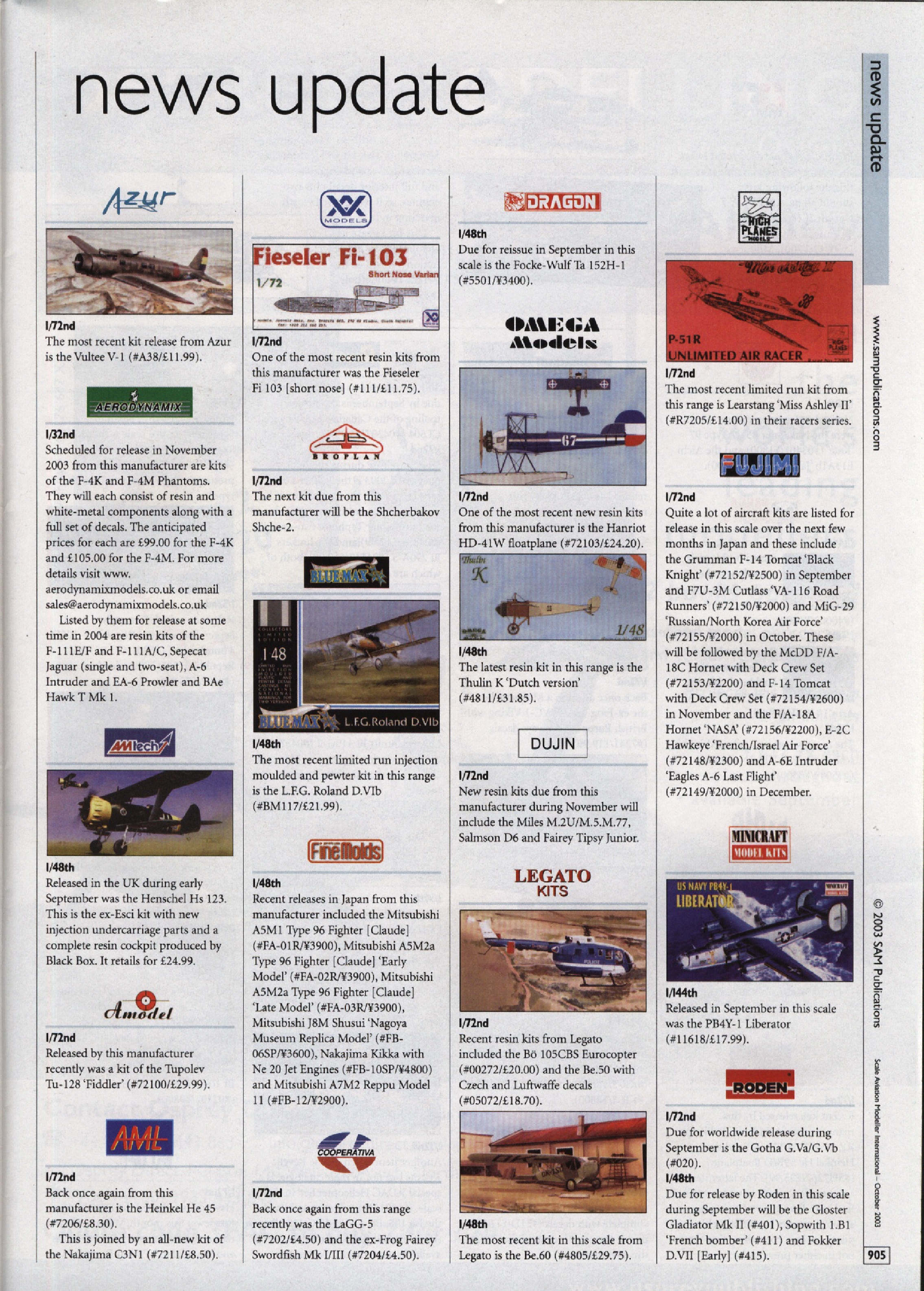 Scale Aviation Modeller International 2003-10